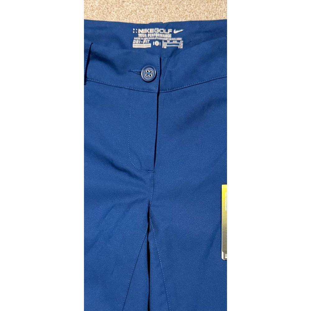 Nike Tour Performance Golf Shorts Women Size 2 Dri-FIT Blue Modern Rise NWT - Picture 2 of 9